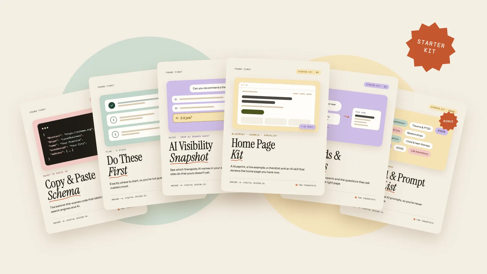 Found First Starter Kit: six guides and tools for therapists
